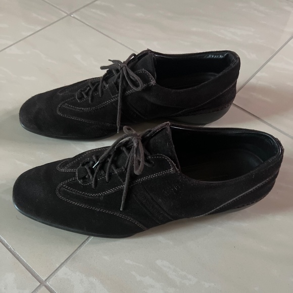 #2747 Bruno Magli HandMade Italy Brown Lace Up Casual Shoes Sole Suede 13M main image 4